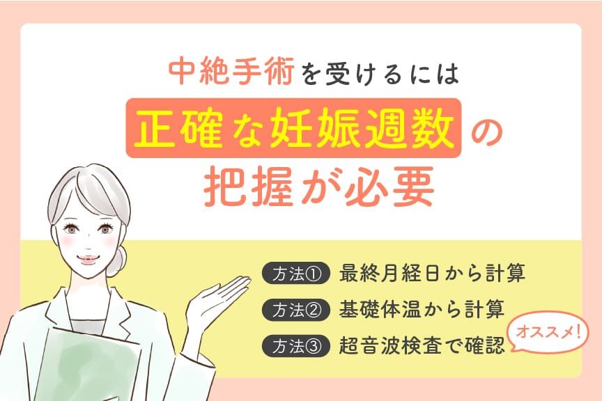 中絶手術を受けるためには正確な妊娠週数の把握が必要